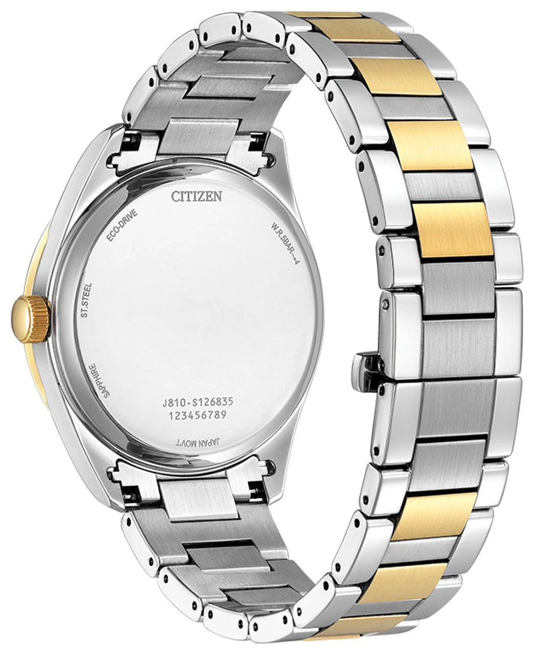 Citizen Eco Drive Men's Arezzo Two-Tone Stainless Steel Watch AW1694-50A - Image 3