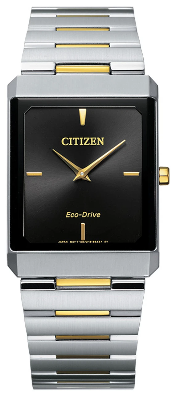 Citizen Eco Drive Men's Stiletto Two-Tone Stainless Steel Bracelet Watch AR3104-55E