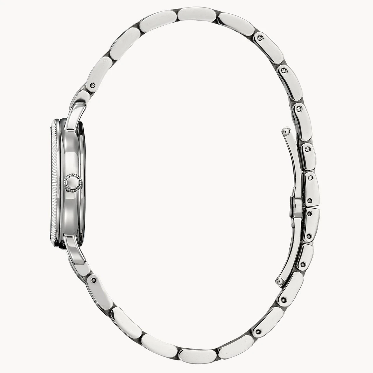 Eco Drive Women's Classic Coin Edge Silver-Tone Dial, Stainless Steel Watch Bracelet EM1050-56A | Citizen - Image 2