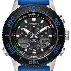 Citizen Men's Eco Drive Promaster Sailhawk Watch, Black Dial, Blue Polyurethane Strap, JR4068-01E