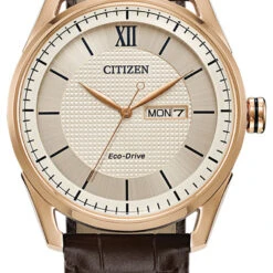 Citizen Men's Eco Drive Classic Watch, Rose Gold-Tone Stainless Steel AW0082-01A