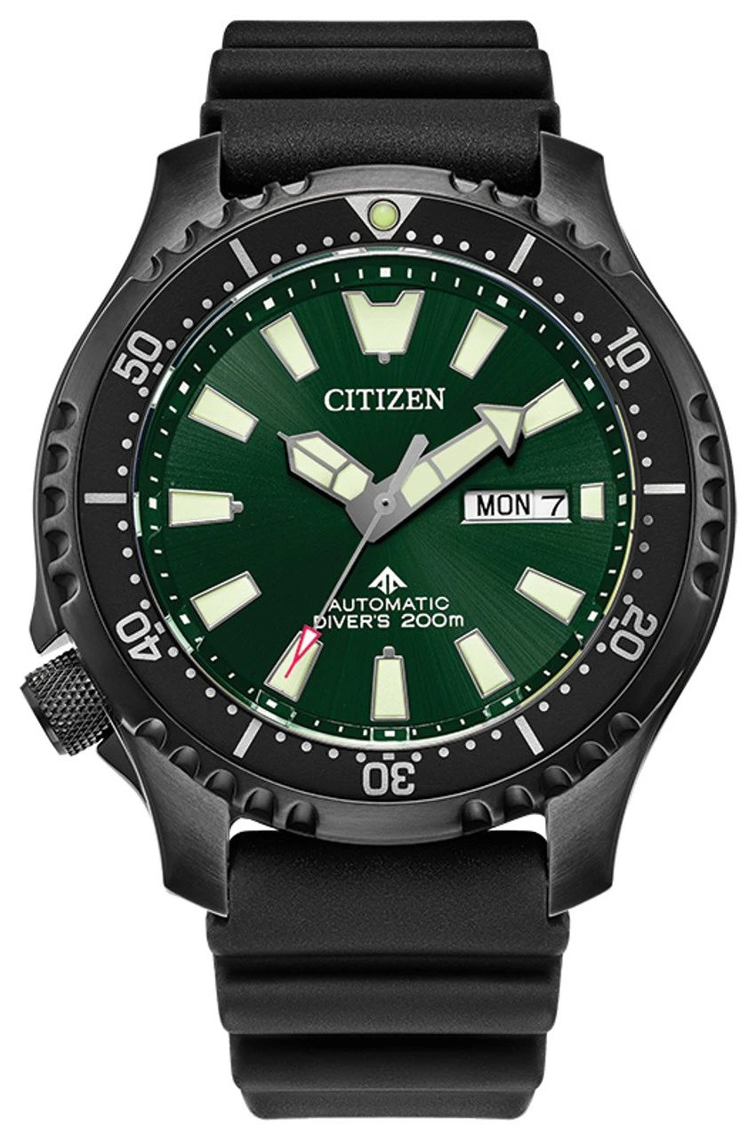 Citizen Eco Drive Men's Promaster Dive Automatic Green Dial Watch NY0155-07X